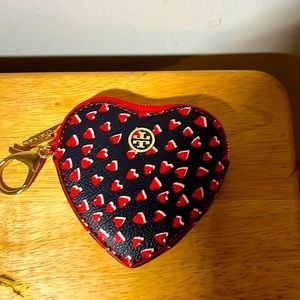 Tory Burch heart shaped coin purse